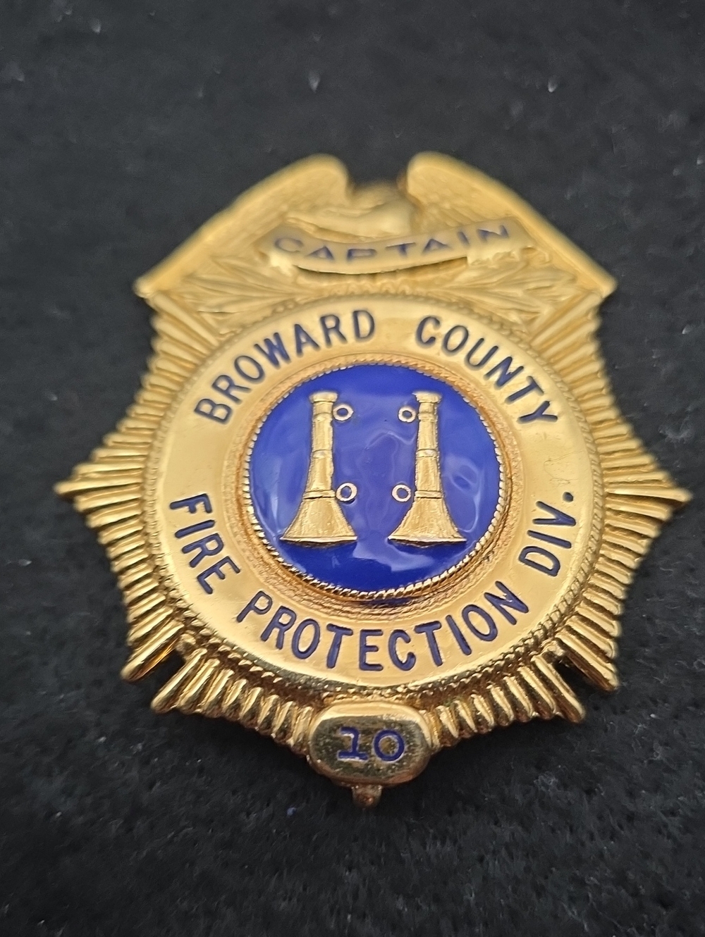 Broward County Florida Fire Protection Division Captains Badge #10